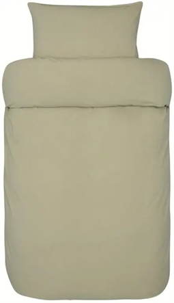 Høie sengetøj - 150x210 cm - Frøya lys oliven - 100% stenvasket økologisk bomuld - Økologisk sengetøj